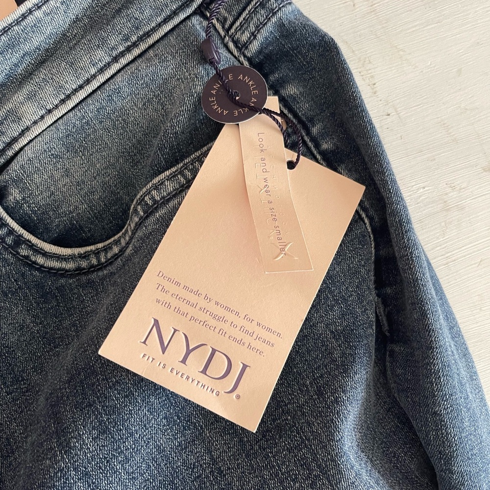 NYDJ Distressed Jeans with Colorful Front Patches - Picture 9 of 9